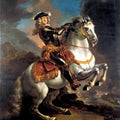 High quality wall art fine art oil painitng handpainted on canvas"Prince William is riding a horse" stunningoilpainting.com