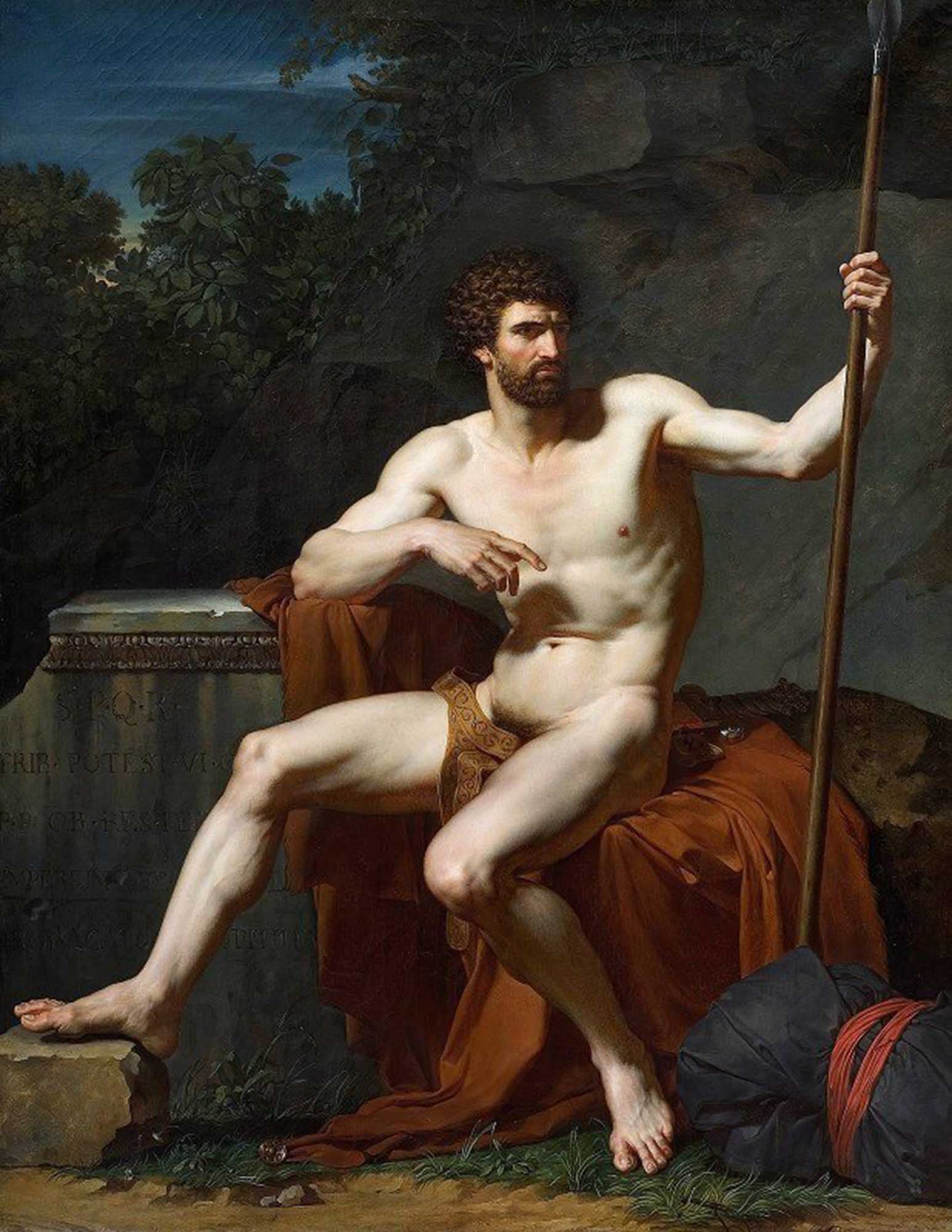 High quality wall art oil painitng handpainted on canvas "Roman Soldier At Rest“ stunningoilpainting.com