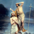 High quality wall art fine art oil painitng handpainted on canvas" the baptism of christ" stunningoilpainting.com