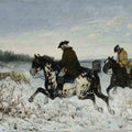 High quality wall art oil painitng handpainted on canvas " Hunting with greyhounds“ stunningoilpainting.com