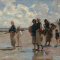 High quality wall art oil painitng handpainted on canvas " oyster fishing“ stunningoilpainting.com