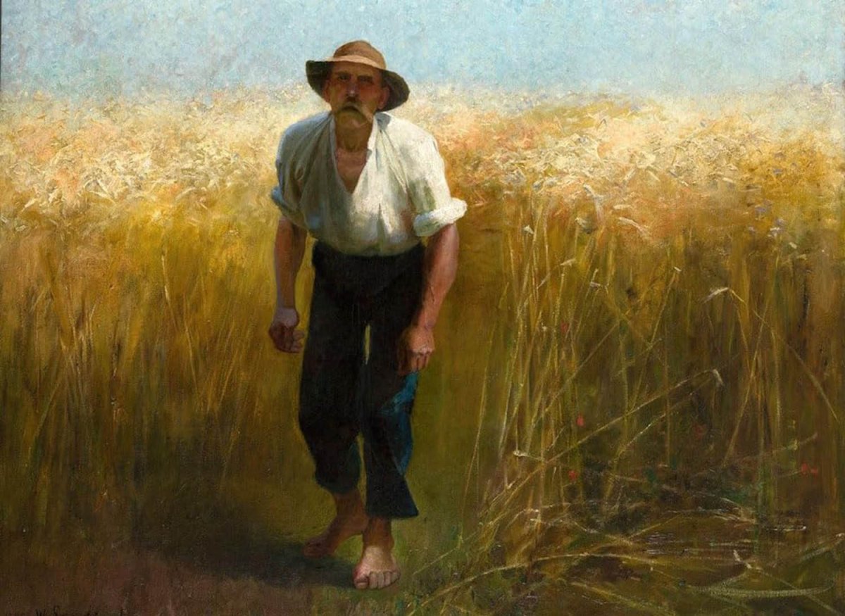 High quality wall art fine art oil painitng handpainted on canvas"Harvester " stunningoilpainting.com