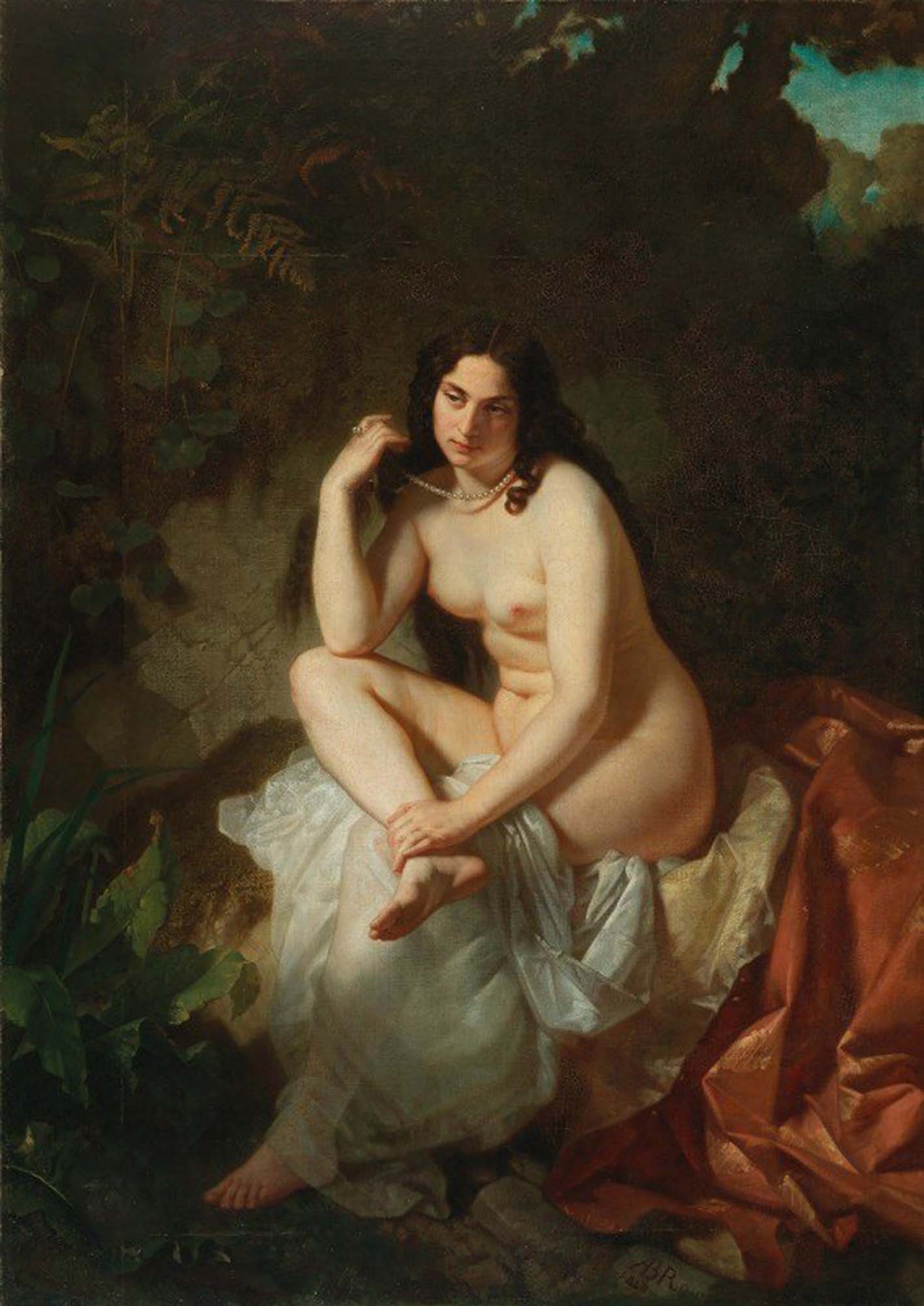 High quality wall art oil painitng handpainted on canvas " bather“ stunningoilpainting.com