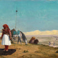 High quality wall art oil painitng handpainted on canvas "Prayer in the Desert“ stunningoilpainting.com
