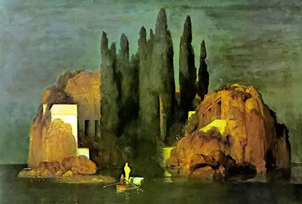 High quality wall art fine art oil painitng handpainted on canvas" island of the dead" stunningoilpainting.com