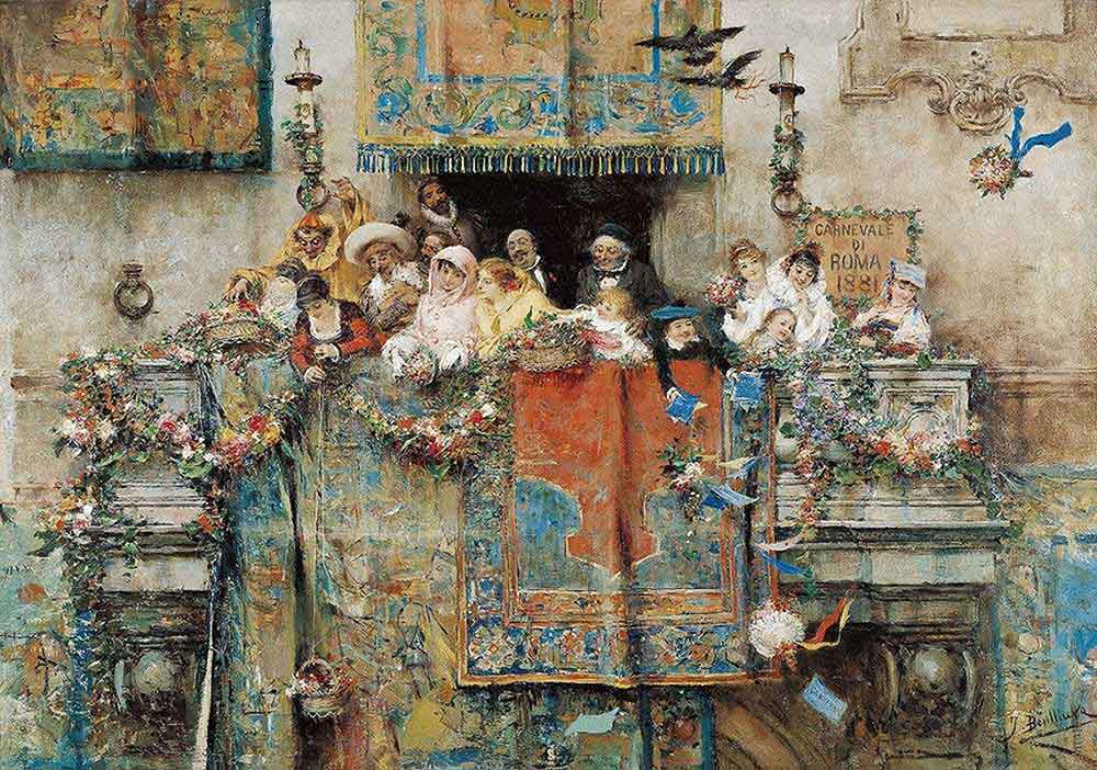 High quality wall art oil painitng handpainted on canvas "The Carnival In Rome“ stunningoilpainting.com