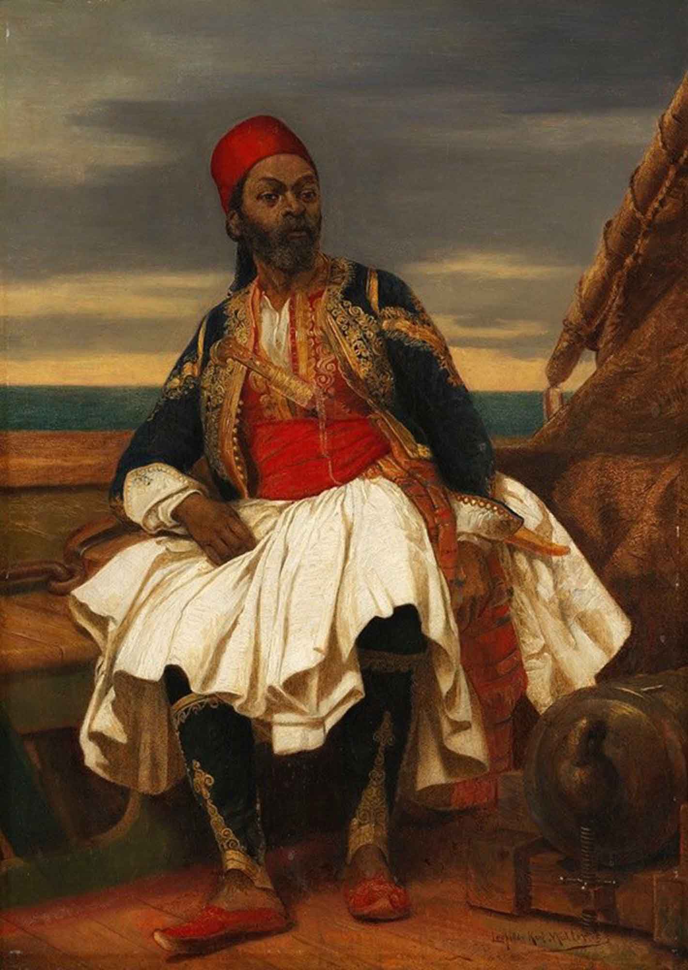 High quality wall art oil painitng handpainted on canvas "The Greek Moor“ stunningoilpainting.com