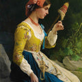 High quality wall art oil painitng handpainted on canvas "The Spinner“ stunningoilpainting.com