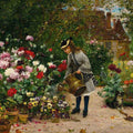 High quality wall art oil painitng handpainted on canvas "The Little Gardener“ stunningoilpainting.com