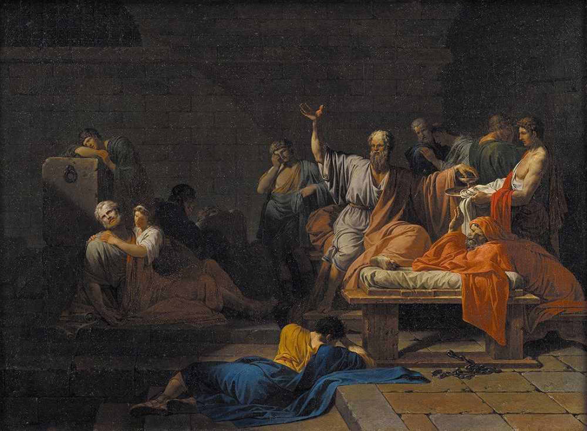 High quality wall art oil painitng handpainted on canvas "The Death of Socrates“ stunningoilpainting.com