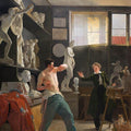 High quality wall art fine art oil painitng handpainted on canvas"A Sculptor in his Studio Working from the Life" stunningoilpainting.com