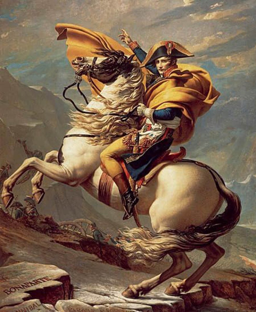 High quality wall art fine art oil painitng handpainted on canvas"Napoleon Crossing the Alps " stunningoilpainting.com