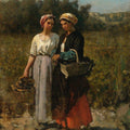 High quality wall art fine art oil painitng handpainted on canvas"a woman with two children" stunningoilpainting.com