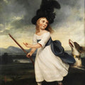 High quality wall art fine art oil painitng handpainted on canvas" a little girl and a dog" stunningoilpainting.com