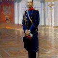 High quality wall art fine art oil painitng handpainted on canvas"Portrait of Nicholas II The Last Russian Emperor" stunningoilpainting.com