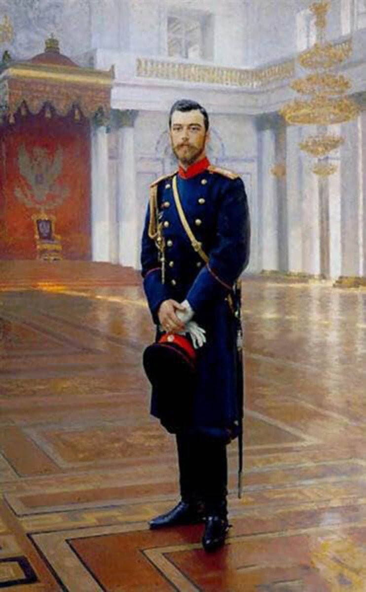 High quality wall art fine art oil painitng handpainted on canvas"Portrait of Nicholas II The Last Russian Emperor" stunningoilpainting.com