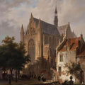 High quality wall art fine art oil painitng handpainted on canvas"leaving church" stunningoilpainting.com