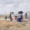 High quality wall art fine art oil painitng handpainted on canvas"Beach scene" stunningoilpainting.com