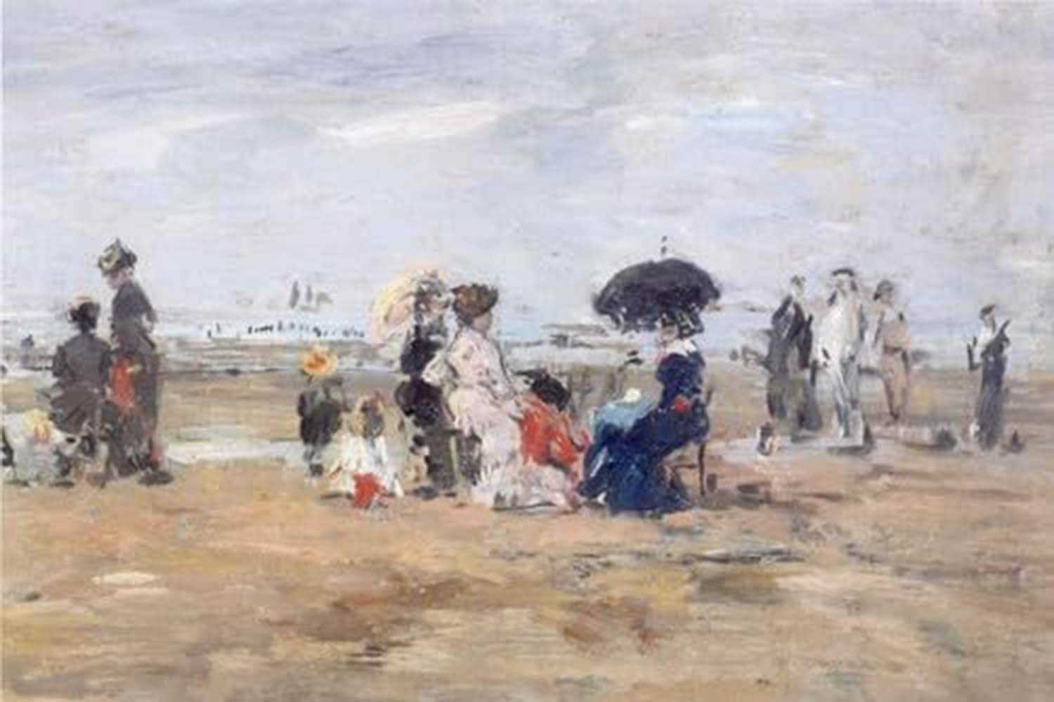 high quality wall art fine art oil painitng handpainted on canvas"Beach scene" stunningoilpainting.com