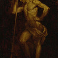 High quality wall art fine art oil painitng handpainted on canvas"a man holding a staff " stunningoilpainting.com