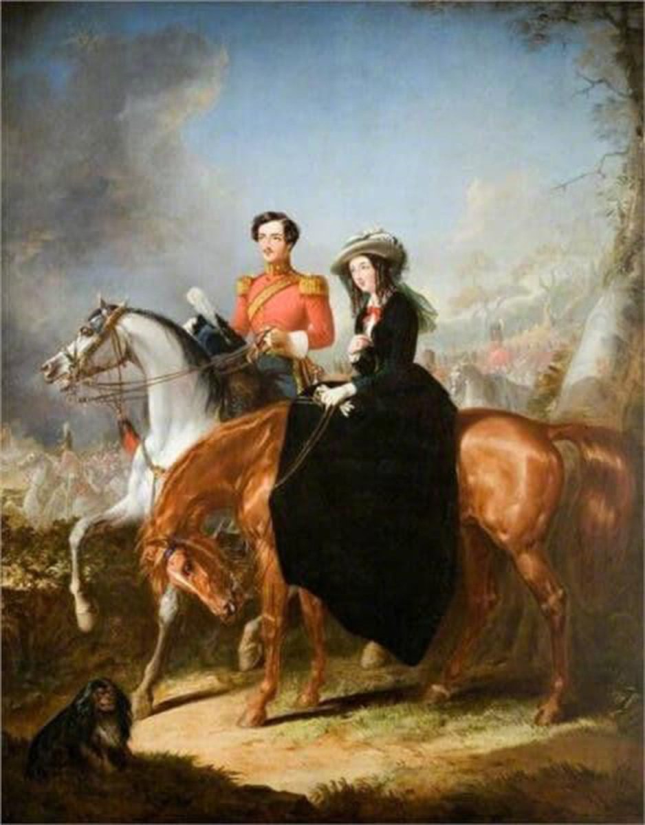 High quality wall art fine art oil painitng handpainted on canvas" Royal Scots Guard and His Sister" stunningoilpainting.com