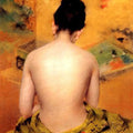 High quality wall art fine art oil painitng handpainted on canvas"Back Of A Nude" stunningoilpainting.com