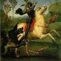 High quality wall art fine art oil painitng handpainted on canvas"St. George and the Dragon" stunningoilpainting.com