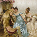 High quality wall art fine art oil painitng handpainted on canvas"Women's Secrets" stunningoilpainting.com