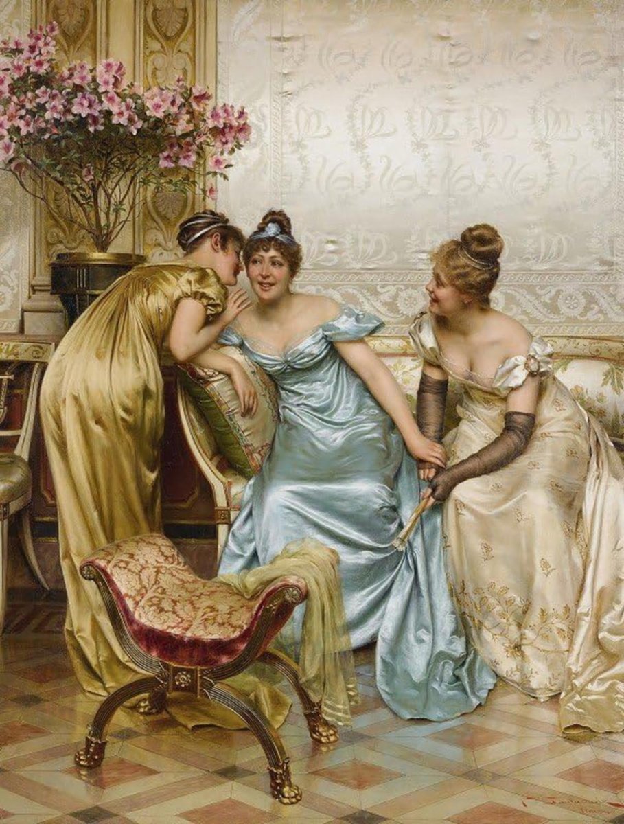 high quality wall art fine art oil painitng handpainted on canvas"Women's Secrets" stunningoilpainting.com