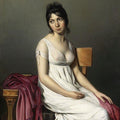 High quality wall art fine art oil painitng handpainted on canvas" A young woman in white" stunningoilpainting.com