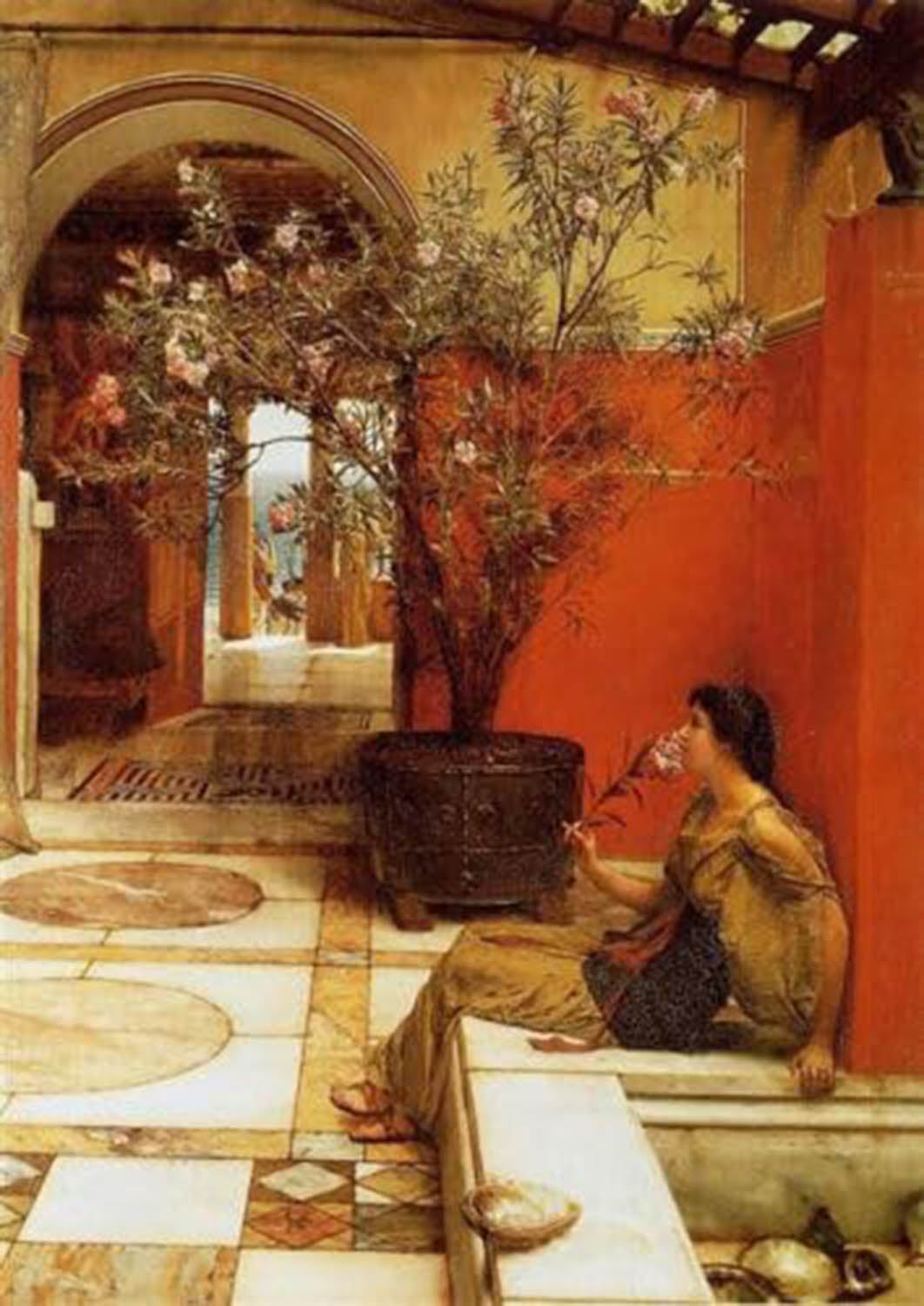 High quality wall art fine art oil painitng handpainted on canvas"An Oleander" stunningoilpainting.com