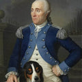 High quality wall art fine art oil painitng handpainted on canvas" an officer with his dog" stunningoilpainting.com