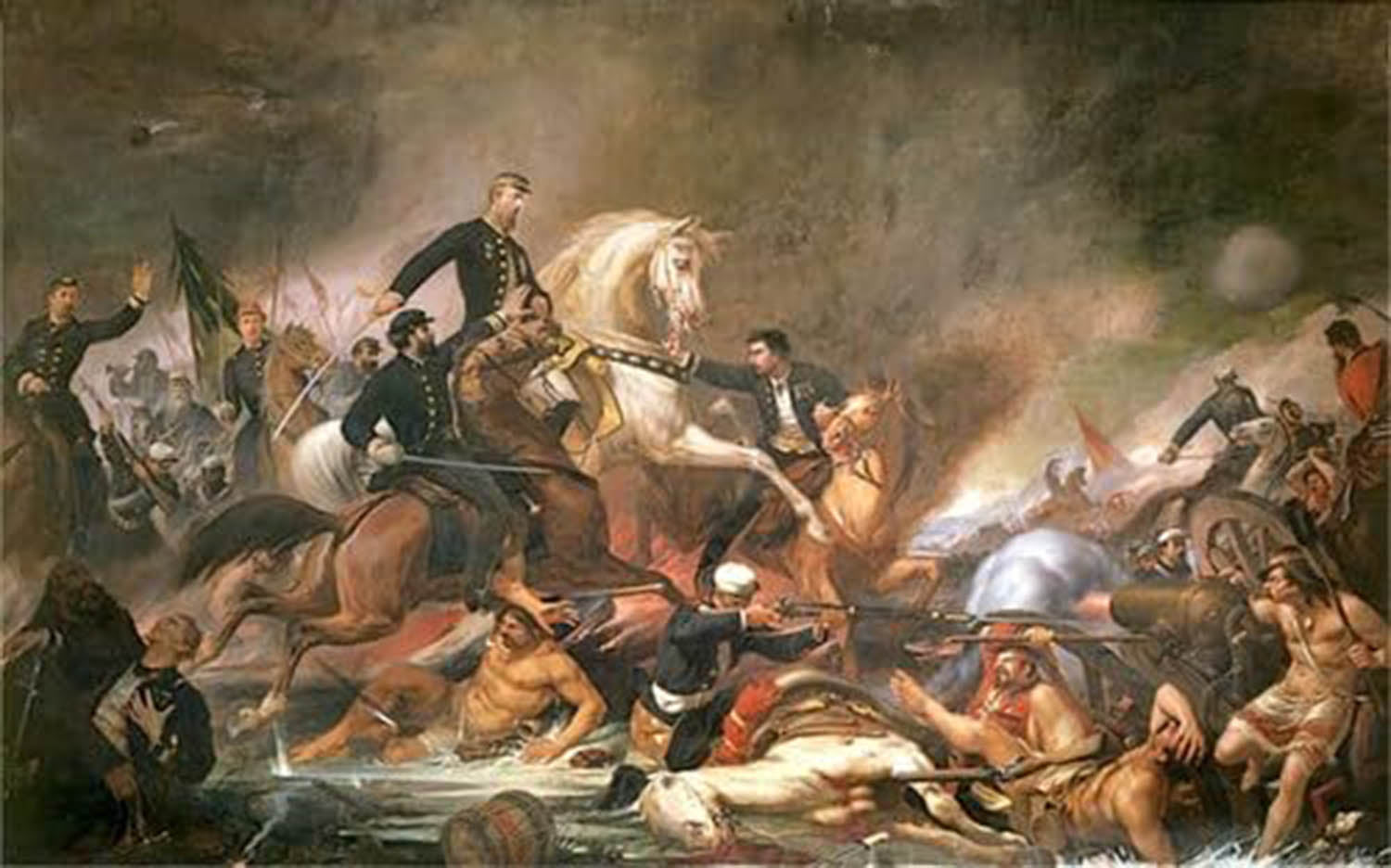 High quality wall art fine art oil painitng handpainted on canvas" Battle of Campo Grande" stunningoilpainting.com