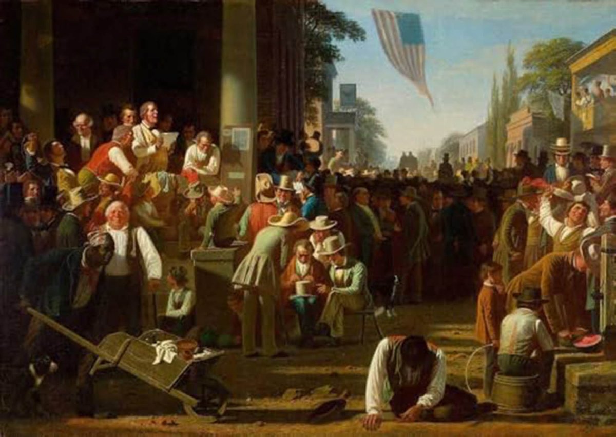 High quality wall art fine art oil painitng handpainted on canvas"The Verdict of the People" stunningoilpainting.com