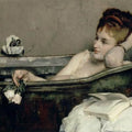 High quality wall art fine art oil painitng handpainted on canvas" Taking a bath" stunningoilpainting.com