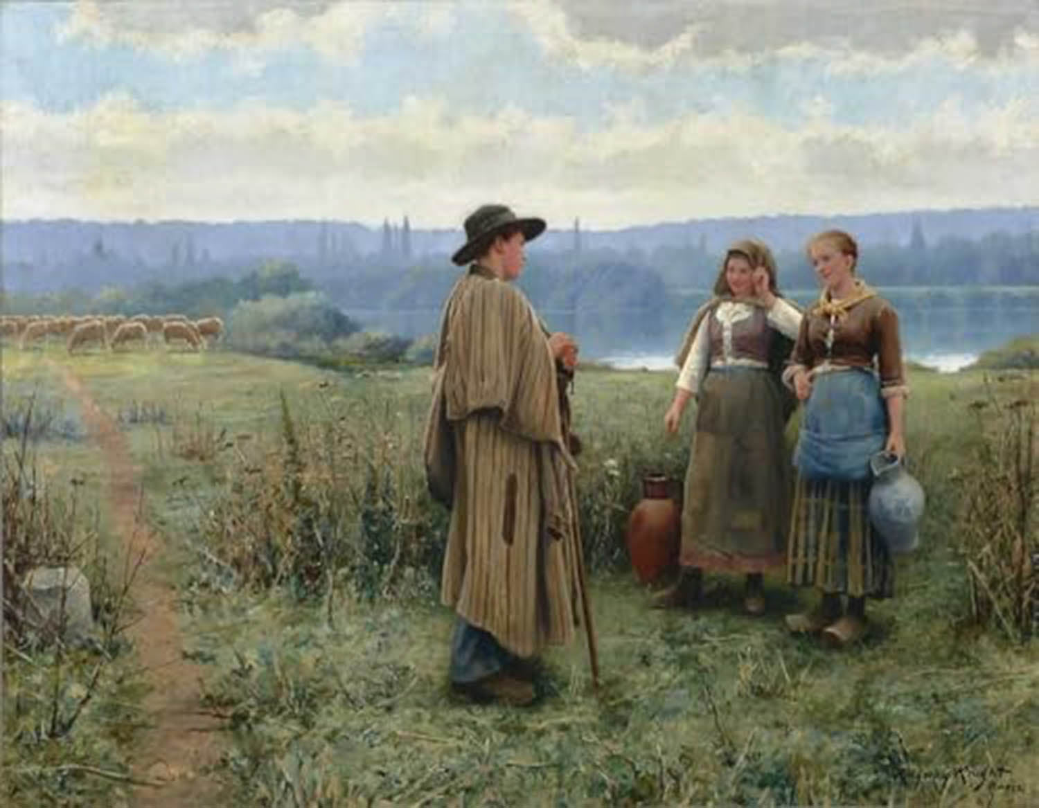 High quality wall art fine art oil painitng handpainted on canvas" An idle moment " stunningoilpainting.com