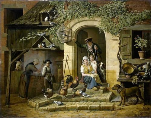 high quality wall art fine art oil painitng handpainted on canvas"The Home of a Hunter" stunningoilpainting.com