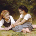 High quality wall art fine art oil painitng handpainted on canvas"Two lovely girls" stunningoilpainting.com