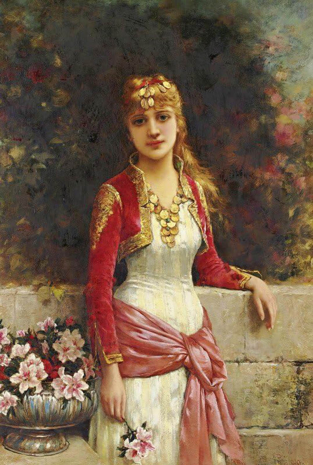 High quality wall art fine art oil painitng handpainted on canvas"The Young Beauty" stunningoilpainting.com