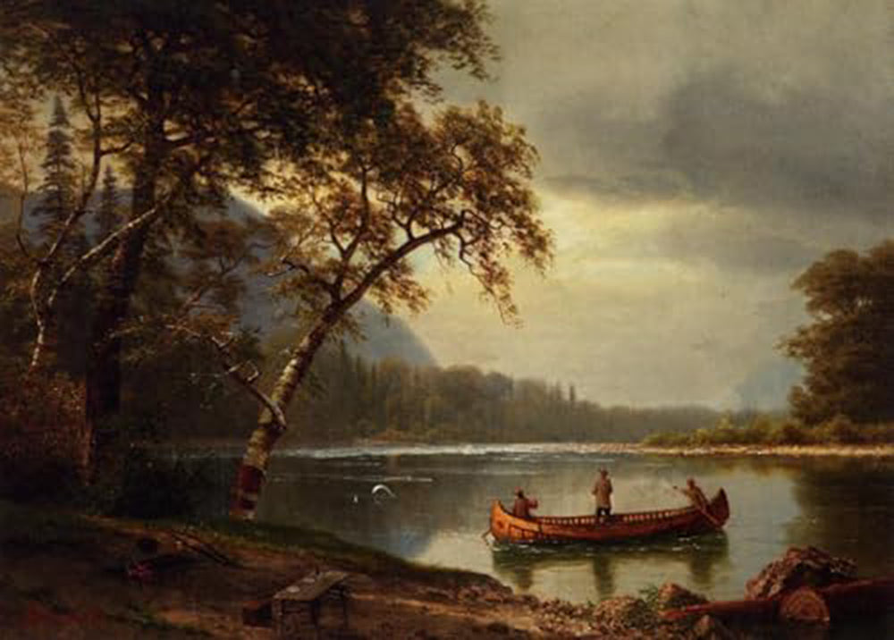 High quality wall art fine art oil painitng handpainted on canvas" Fishing on the river" stunningoilpainting.com