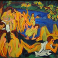 high quality wall art fine art oil painitng handpainted on canvas" Bathers " stunningoilpainting.com
