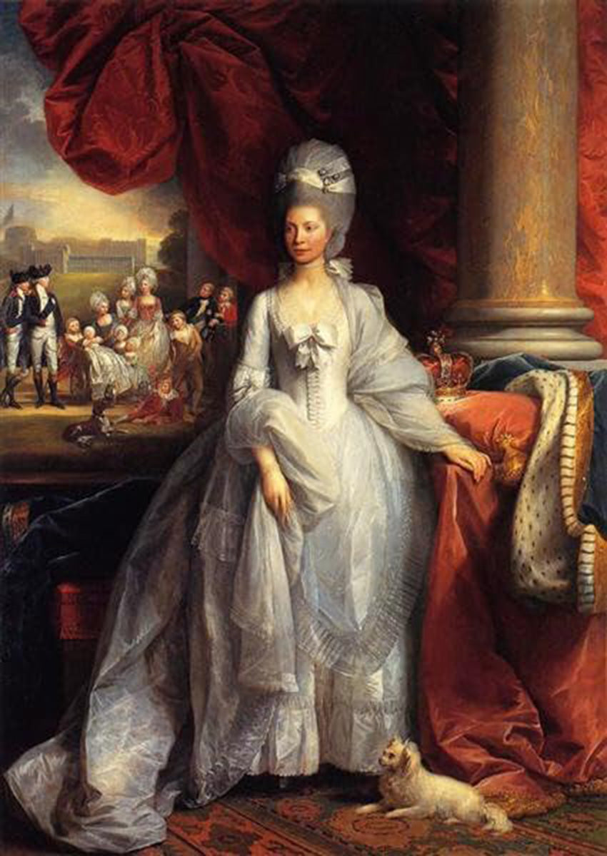High quality wall art fine art oil painitng handpainted on canvas"Queen Charlotte of the United Kingdom " stunningoilpainting.com