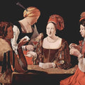 High quality wall art fine art oil painitng handpainted on canvas" Play cards " stunningoilpainting.com
