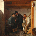 High quality wall art fine art oil painitng handpainted on canvas"Discussed the political situation" stunningoilpainting.com