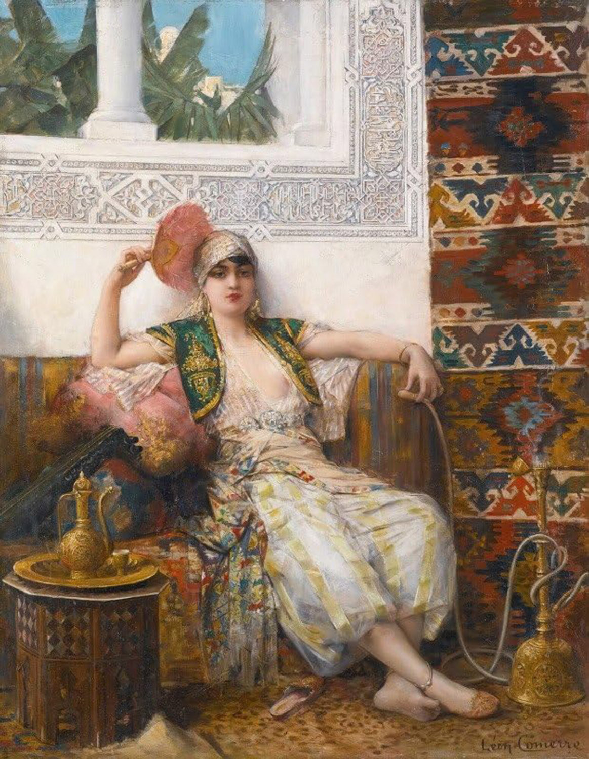 High quality wall art fine art oil painitng handpainted on canvas"Odalisque" stunningoilpainting.com