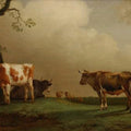 High quality wall art fine art oil painitng handpainted on canvas" landcape with cattle" stunningoilpainting.com