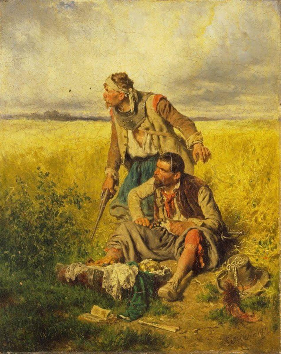 High quality wall art fine art oil painitng handpainted on canvas"Robbers" stunningoilpainting.com