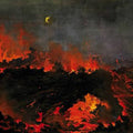 High quality wall art fine art oil painitng handpainted on canvas "Volcano " stunningoilpainting.com