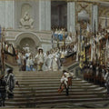 High quality wall art fine art oil painitng handpainted on canvas "Reception at Palace" stunningoilpainting.com
