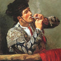 High quality wall art fine art oil painitng handpainted on canvas"After the Bullfight" stunningoilpainting.com